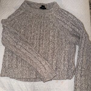H&M Heathered Gray Cowl Neck Sweater